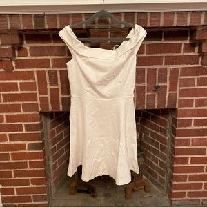 Brand New Off Shoulder White Summer Skater Dress by Lulus!